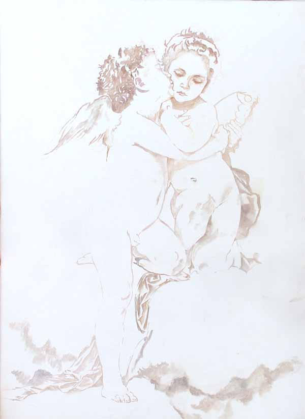 Le tableau en peinture pas-&agrave;-pas